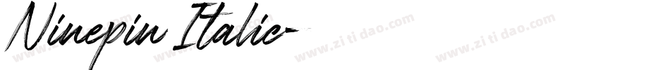 Ninepin Italic字体转换